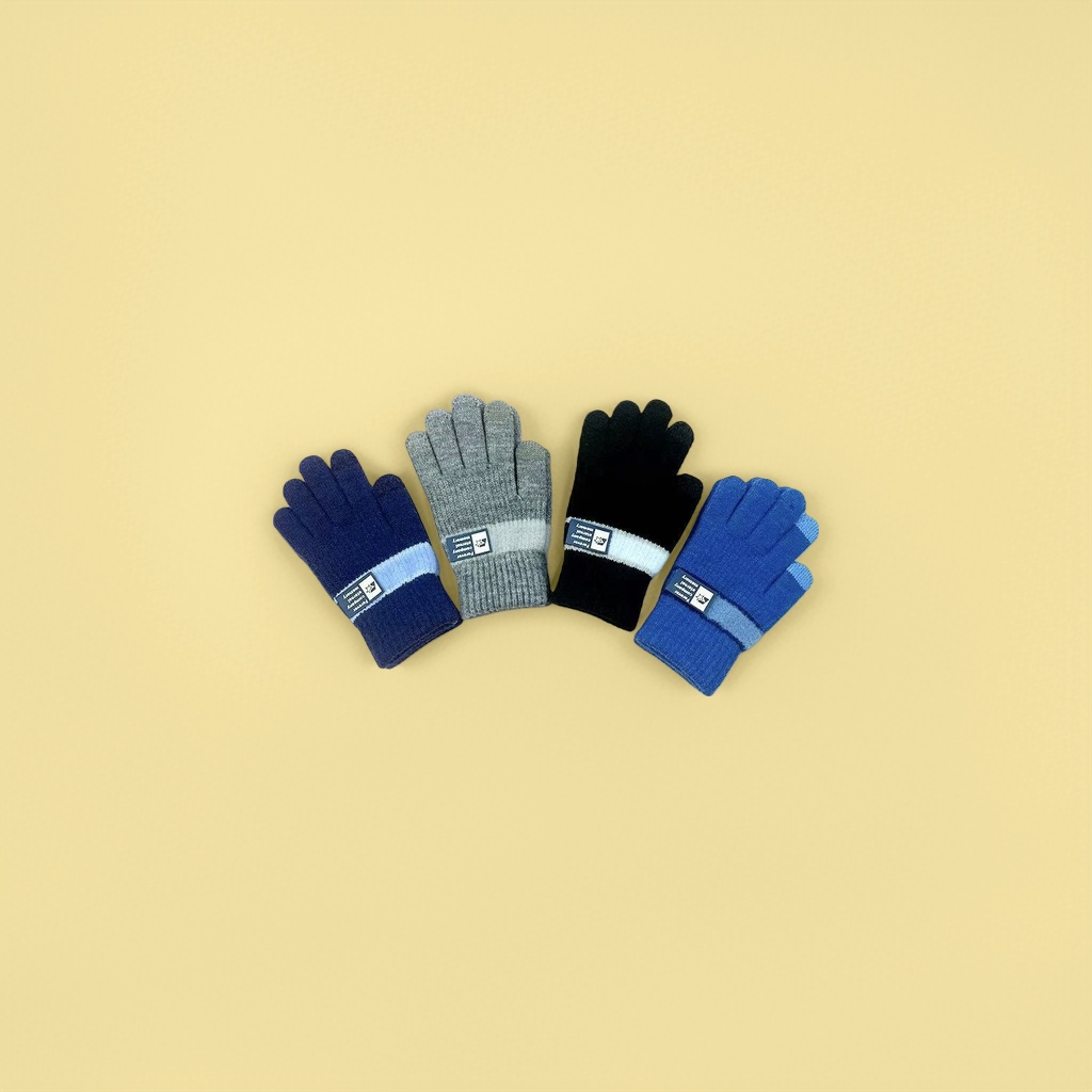 Knitted gloves, warm and anti-slip children's gloves, thickened cotton fleece gloves for autumn and winter Specification image
