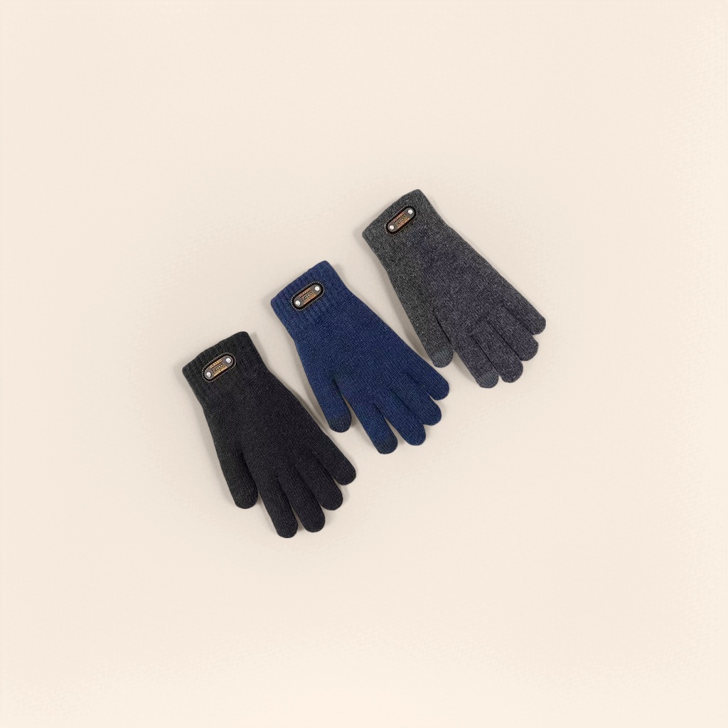 Simple design warm gloves for both men and women, anti-slip touch screen knitted winter style Application Scenario