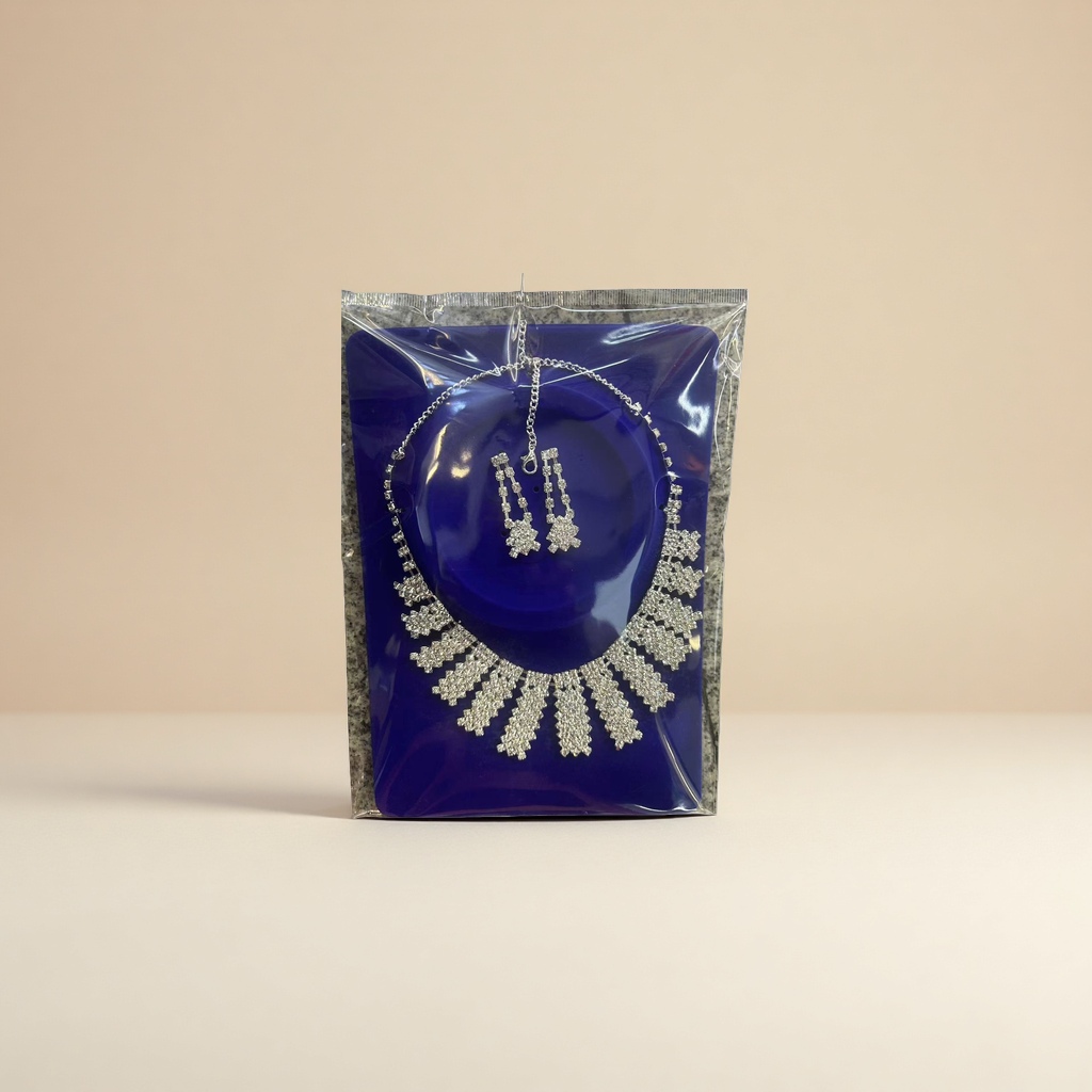 Jewelry necklace and earring set, fashionable and versatile ladies' exquisite gift box 094633843