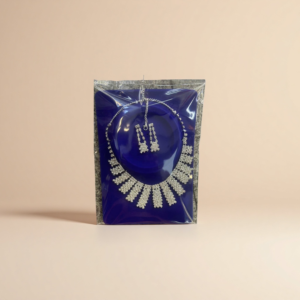 Jewelry necklace and earring set, fashionable and versatile ladies' exquisite gift box 094633843 Specification image