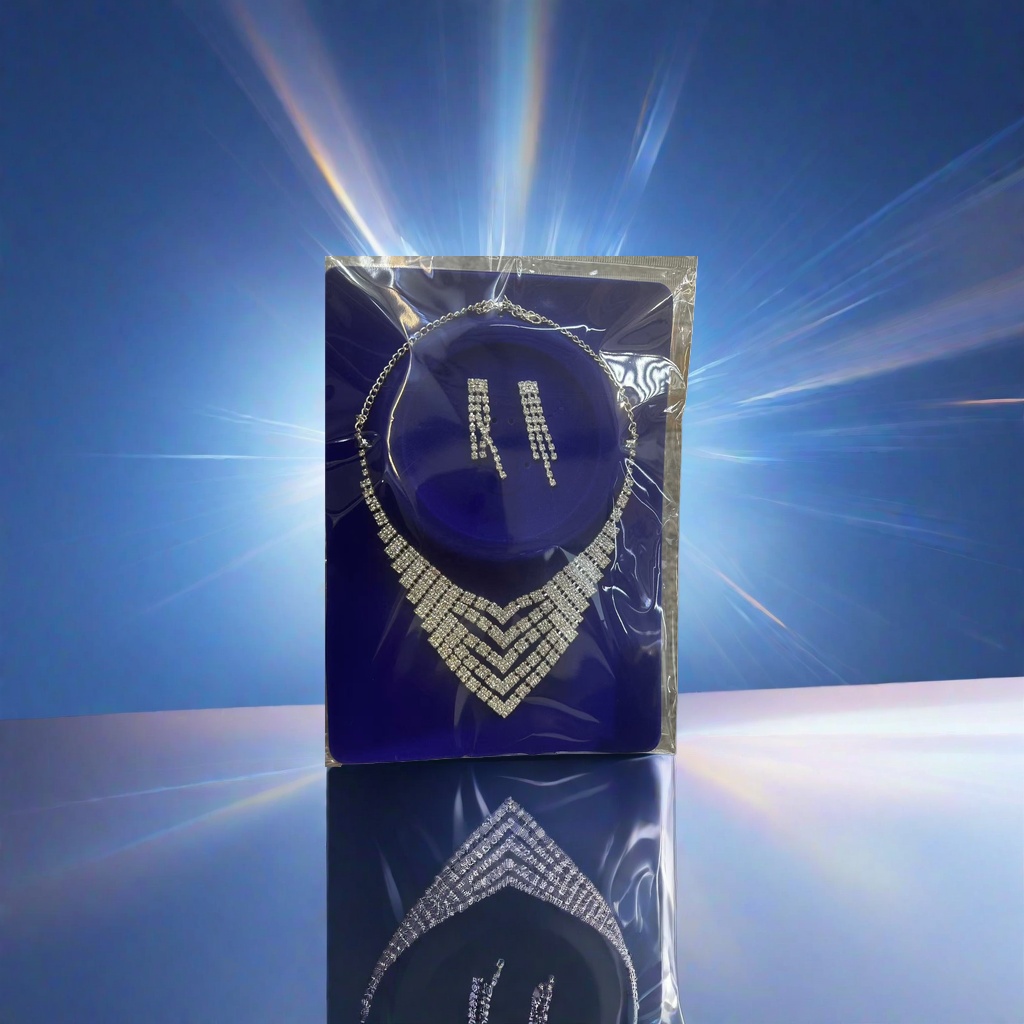 Jewelry, necklaces and earring sets are fashionable and simple ladies' accessories details Picture
