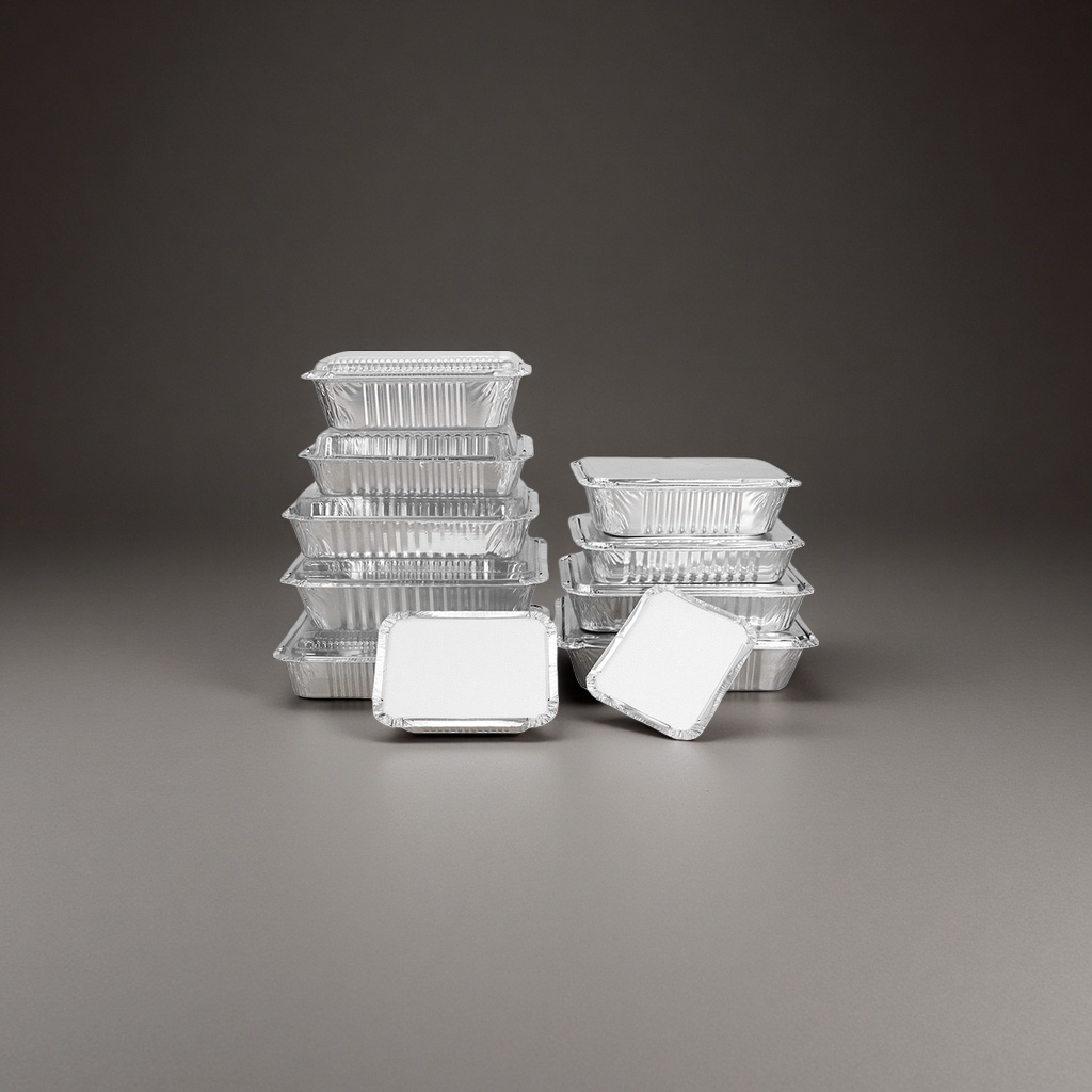 铝箔餐盒 一次性铝箔烤盘烘焙用食品级100只装095619192