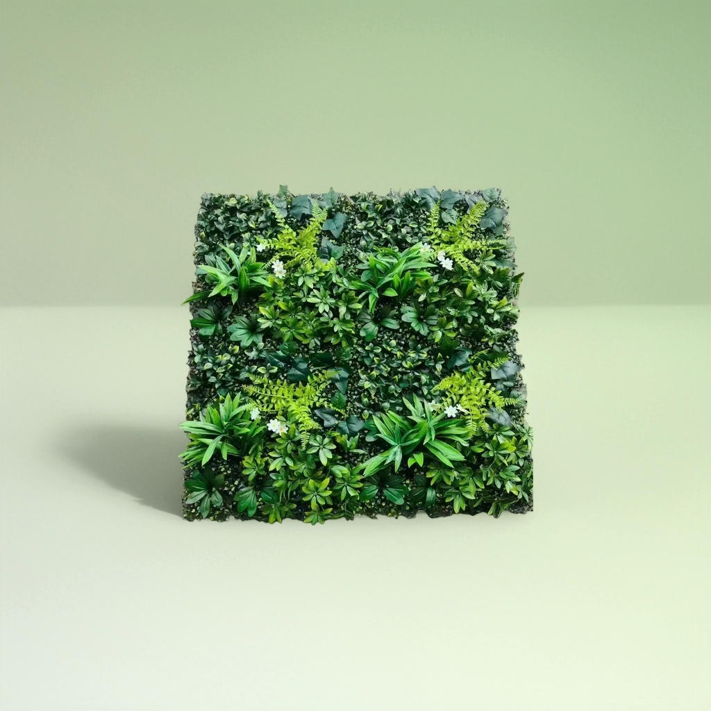 Simulación de pared de planta verde campo de fútbol césped artificial flores artificiales césped plástico details Picture