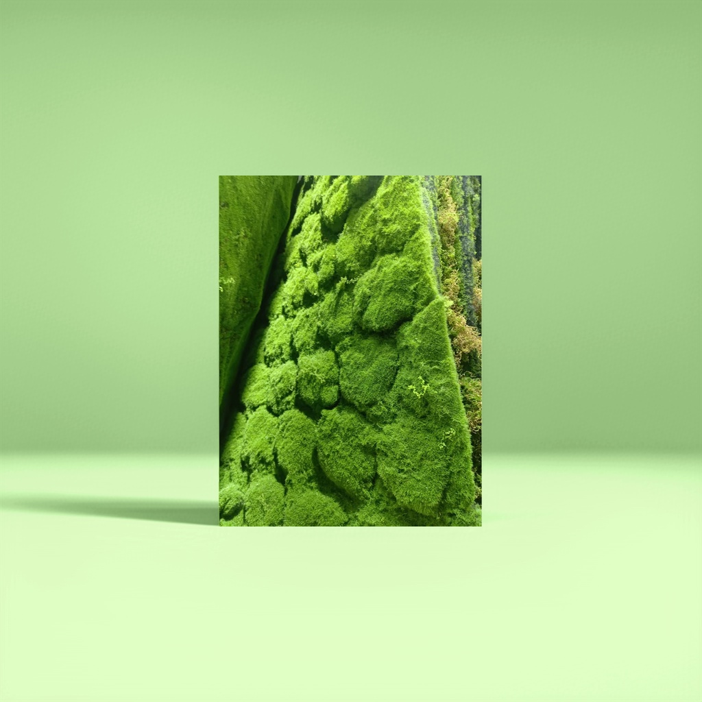 Simulación de musgo verde superficie de roca decoración de objetos materiales de jardinería
