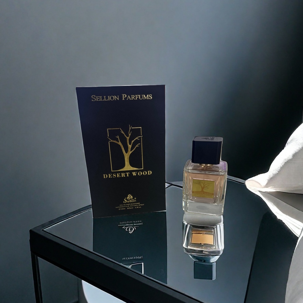 Sellion Parfums Desert Wood perfume 50ml perfume bottle with original packaging box