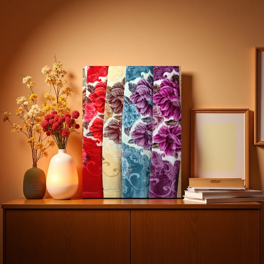 Thickened floral pattern blanket for warmth, suitable for both living rooms and bedrooms. 111607767