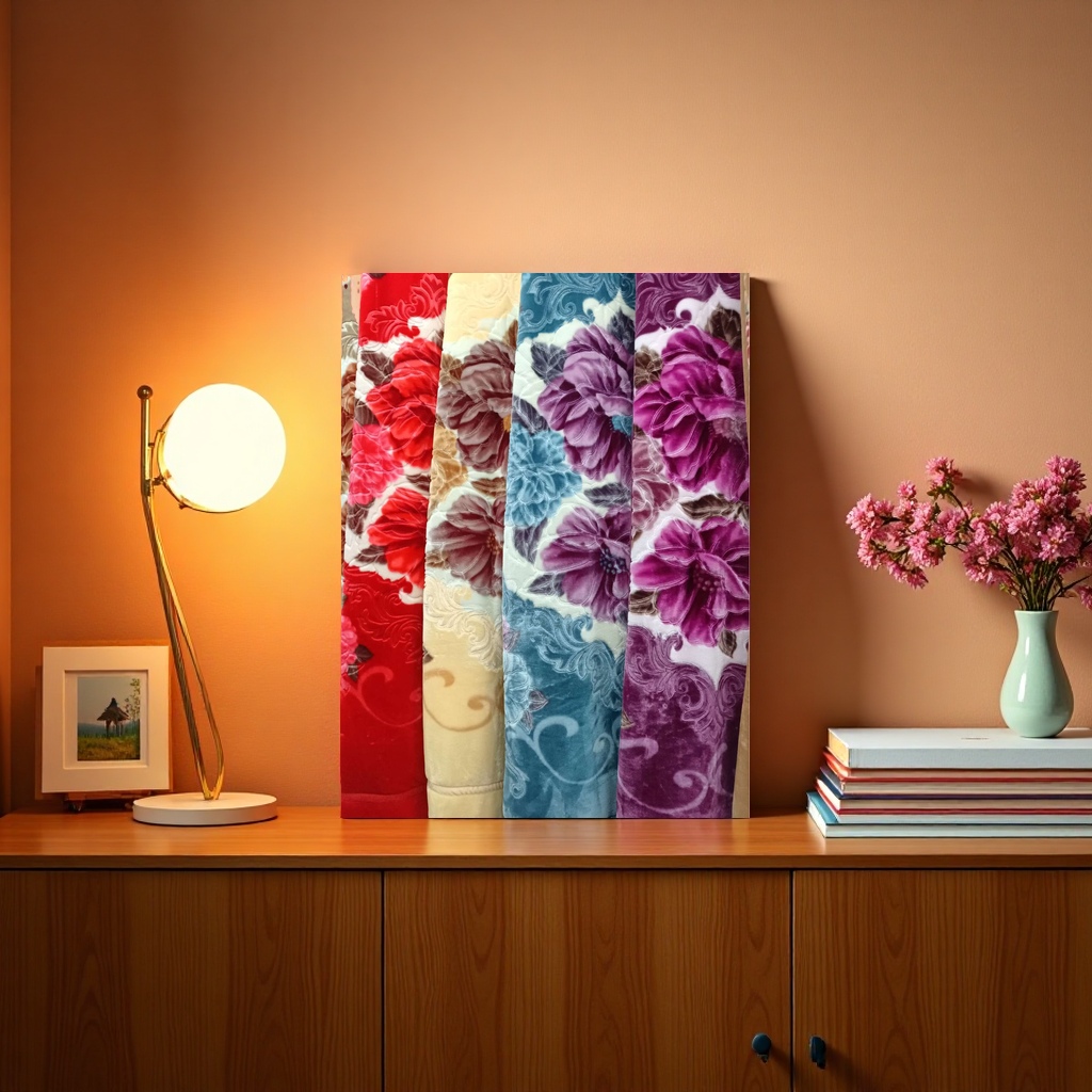 Thickened floral pattern blanket for warmth, suitable for both living rooms and bedrooms. 111607767 Specification image