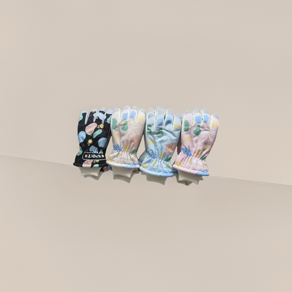 Colorful printed cotton gloves for both men and women, warm and anti-slip for autumn and winter Specification image