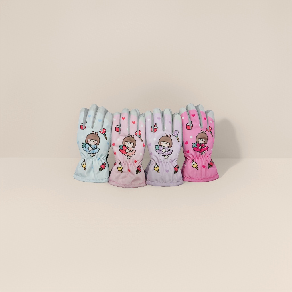 Cartoon pattern warm gloves for both men and women, thickened and anti-slip, winter hand protection 121207387 details Picture