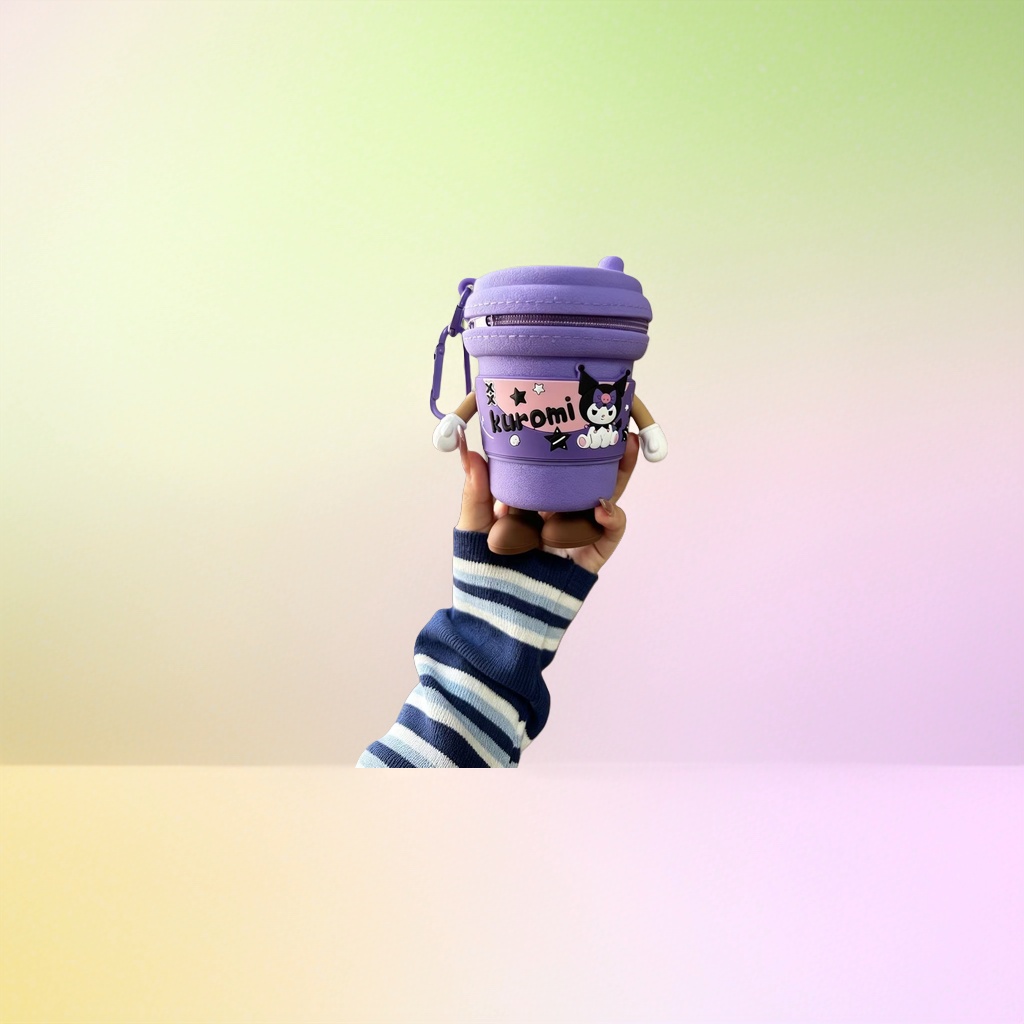 Purple Kulomi cartoon insulated Cup 350ml leak-proof portable stainless steel vacuum heating and cooling Specification image