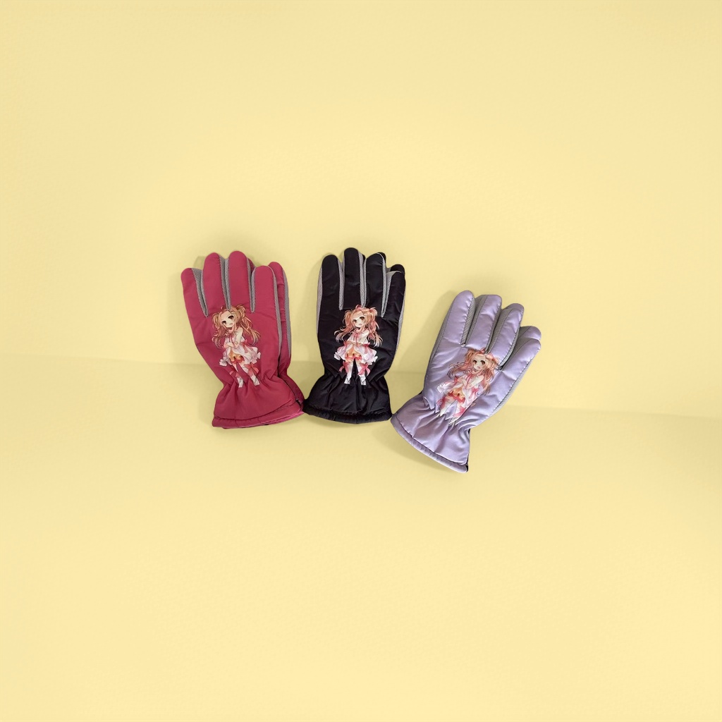 Anime character pattern gloves are warm and anti-slip children's gloves suitable for autumn and winter