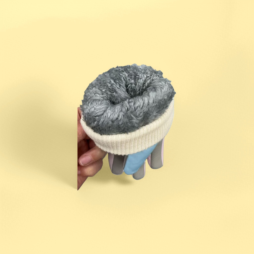 Cartoon-patterned warm gloves for both men and women, thickened anti-slip cotton fleece gloves Specification image