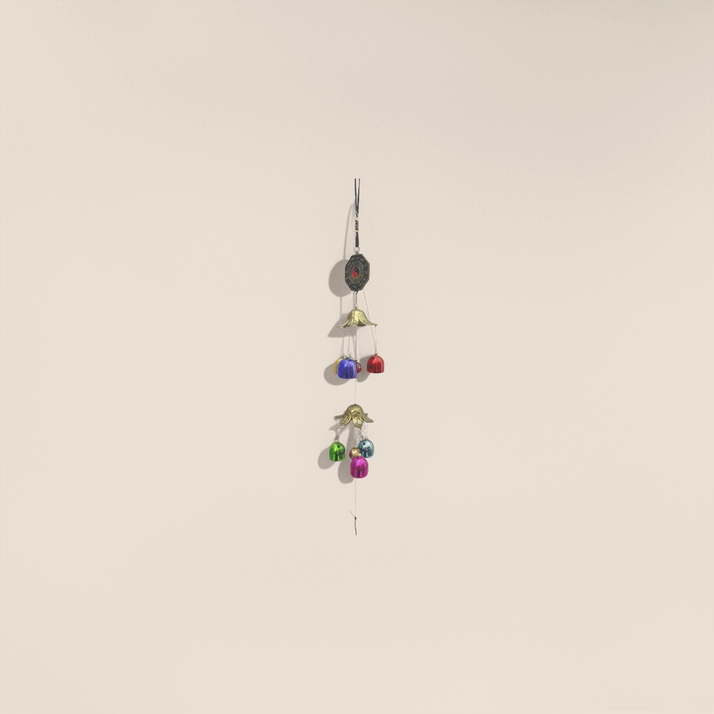 Copper wind chime, retro courtyard decoration, wind chime hanging ornaments, suitable for both indoor and outdoor use. 123501173 Specification image