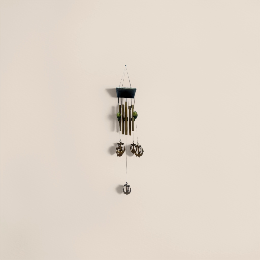 Copper wind chime, retro courtyard decoration, wind chime hanging ornaments, suitable for indoor, balcony and outdoor use. 124630162 Specification image
