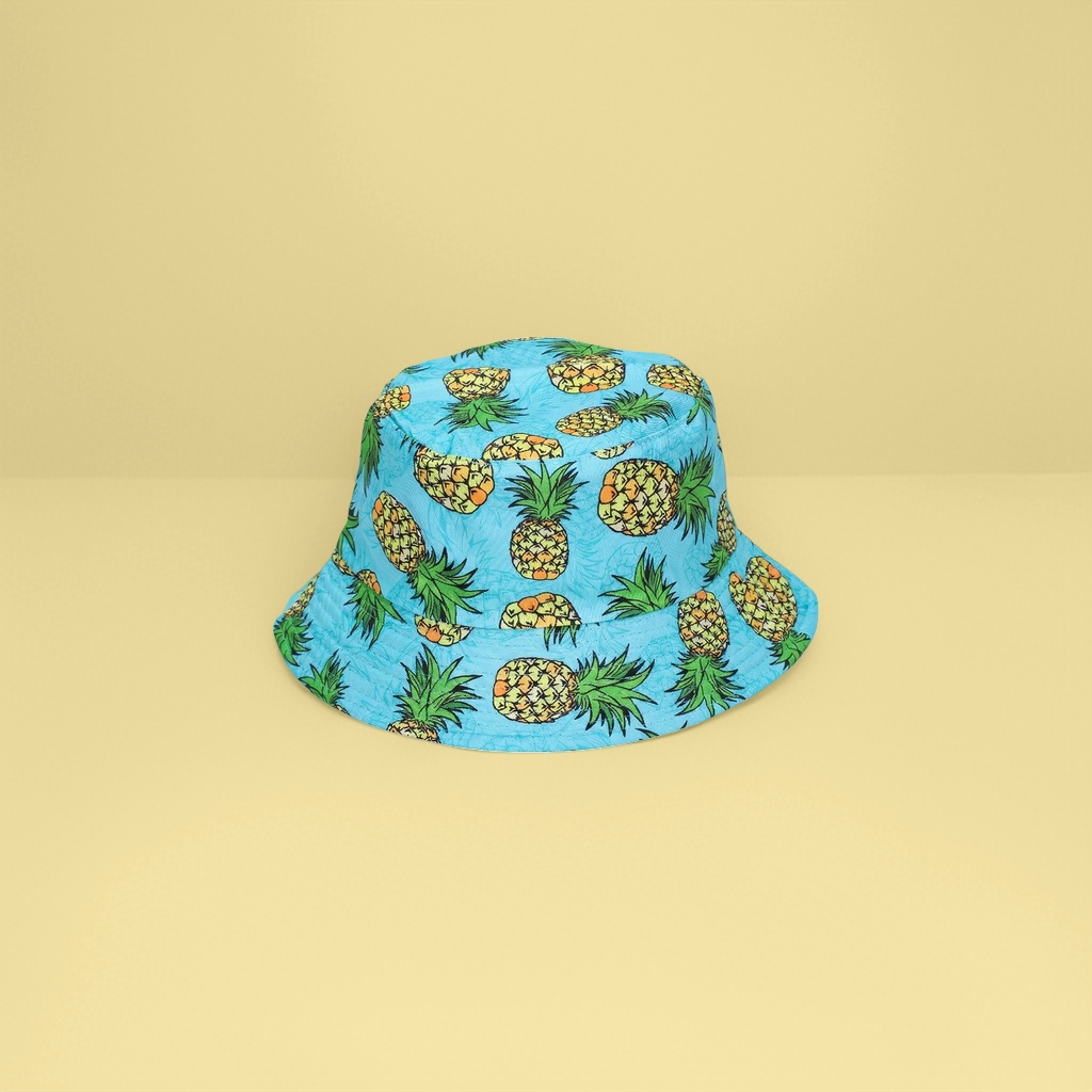Sombrero de pescador con patrón de palmera negro protector solar transpirable plegable visera de verano details Picture