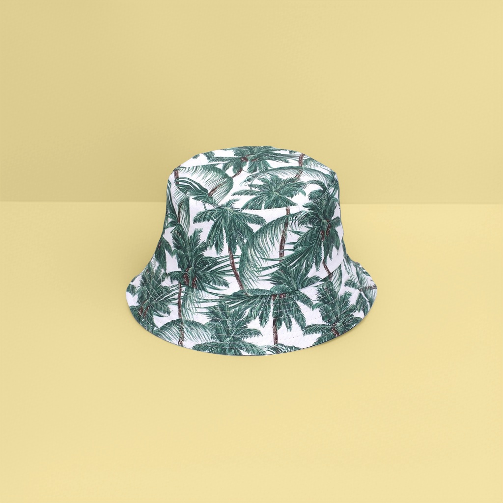 Tropical palm tree pattern fisherman's hat, sun protection, foldable, suitable for men and women in summer. 141440244 details Picture