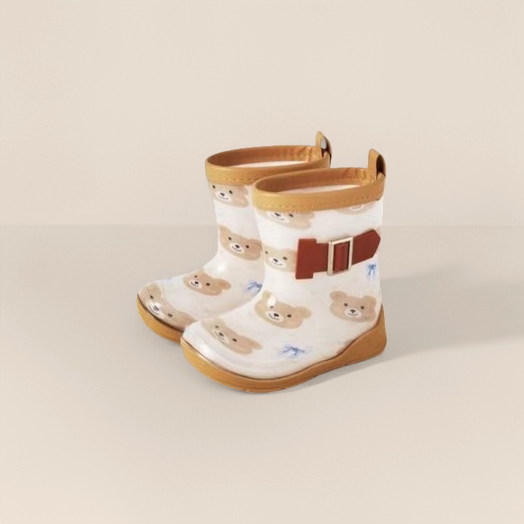 Cute bear-patterned children's rain boots are waterproof, anti-slip, comfortable and breathable for spring and autumn