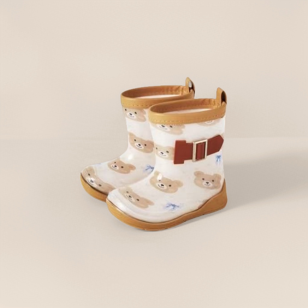 Cute bear-patterned children's rain boots are waterproof, anti-slip, comfortable and breathable for spring and autumn details Picture