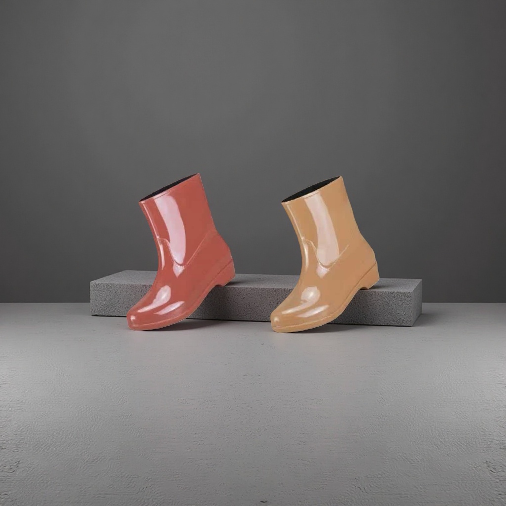 Red khaki rain boots, waterproof and anti-slip, long rain boots for women, spring and autumn new style Application Scenario