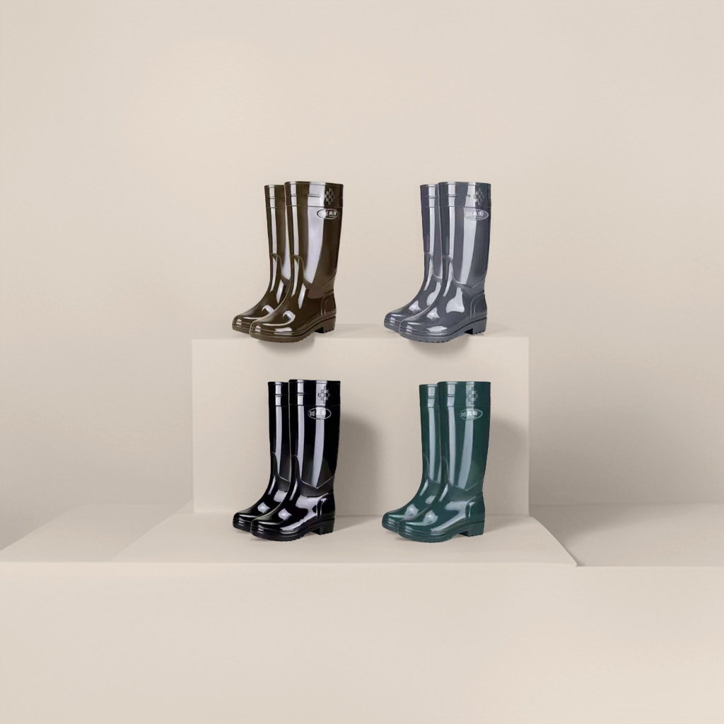 Women's rain boots, anti-slip thickened high-top waterproof rubber shoes specially designed for rainy days details Picture
