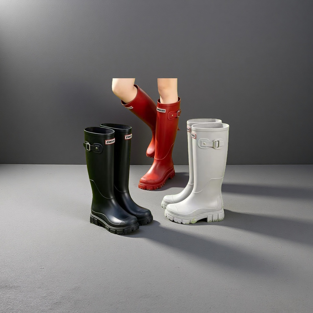 Women's anti-slip thickened high-top rain boots, spring and autumn outdoor waterproof rubber boots, size 35-40 Application Scenario