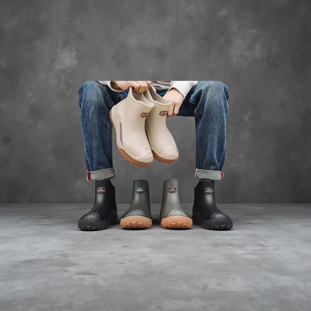 PVC thickened anti-slip high-top waterproof rubber rain boots for women, spring and autumn outdoor, size 35-40 Specification image
