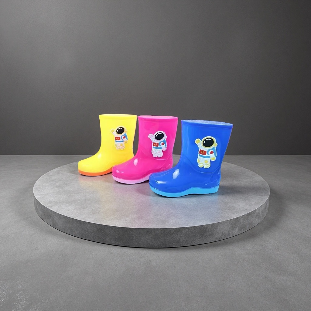 Colorful children's rain boots, waterproof and anti-slip, thickened outdoor shoes for rainy days, size 16-24 Specification image
