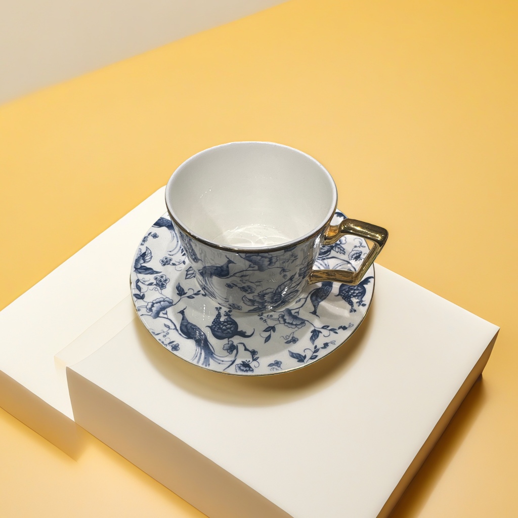 青花瓷+茶杯产品图