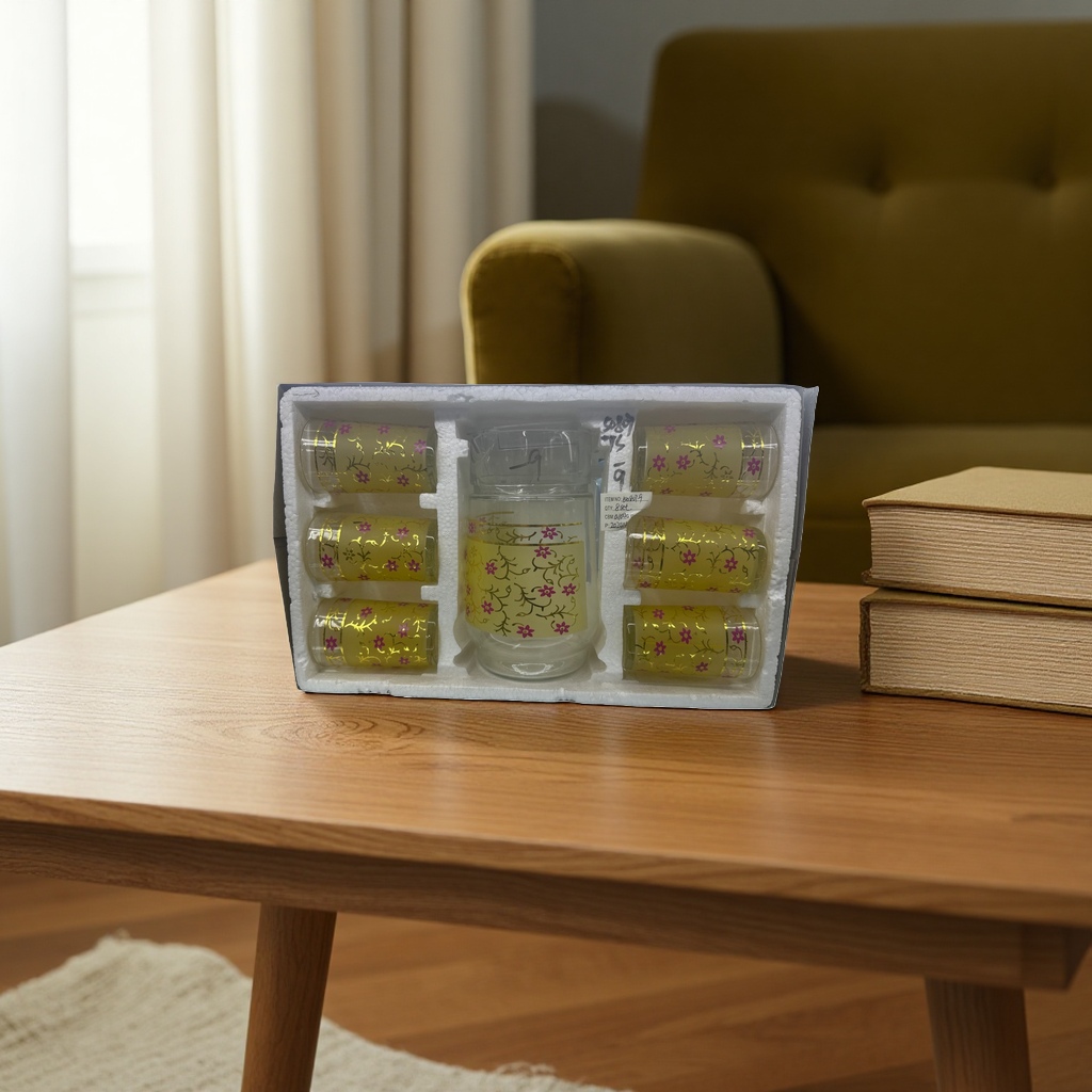 A set of 6 Nordic-style glass cups, featuring high borosilicate heat-resistant and explosion-proof water cups for home and office use Specification image