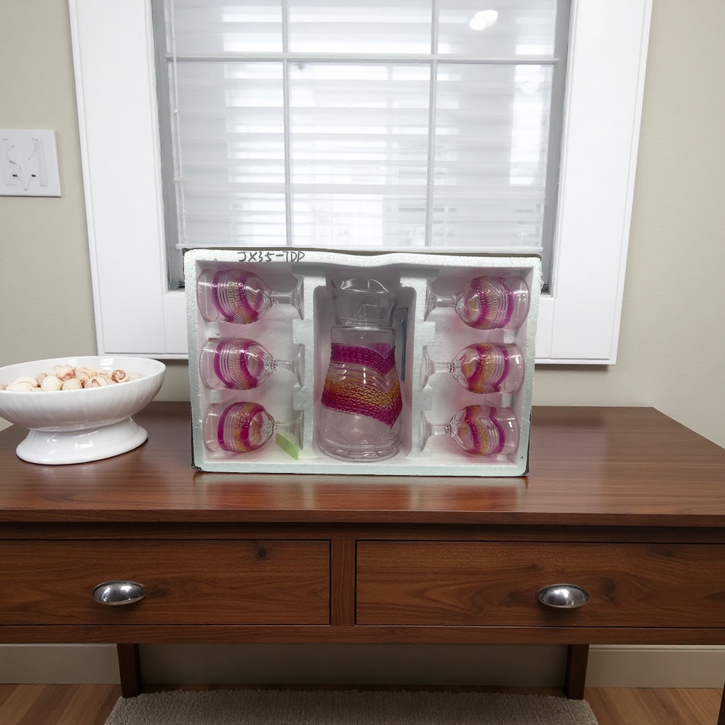 Glassware set, wine glass and water bottle, household heat-resistant high borosilicate glass Specification image