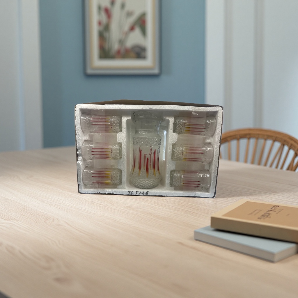 The glass cup set is a combination of high borosilicate heat-resistant tea cups for home use in a simple style Application Scenario