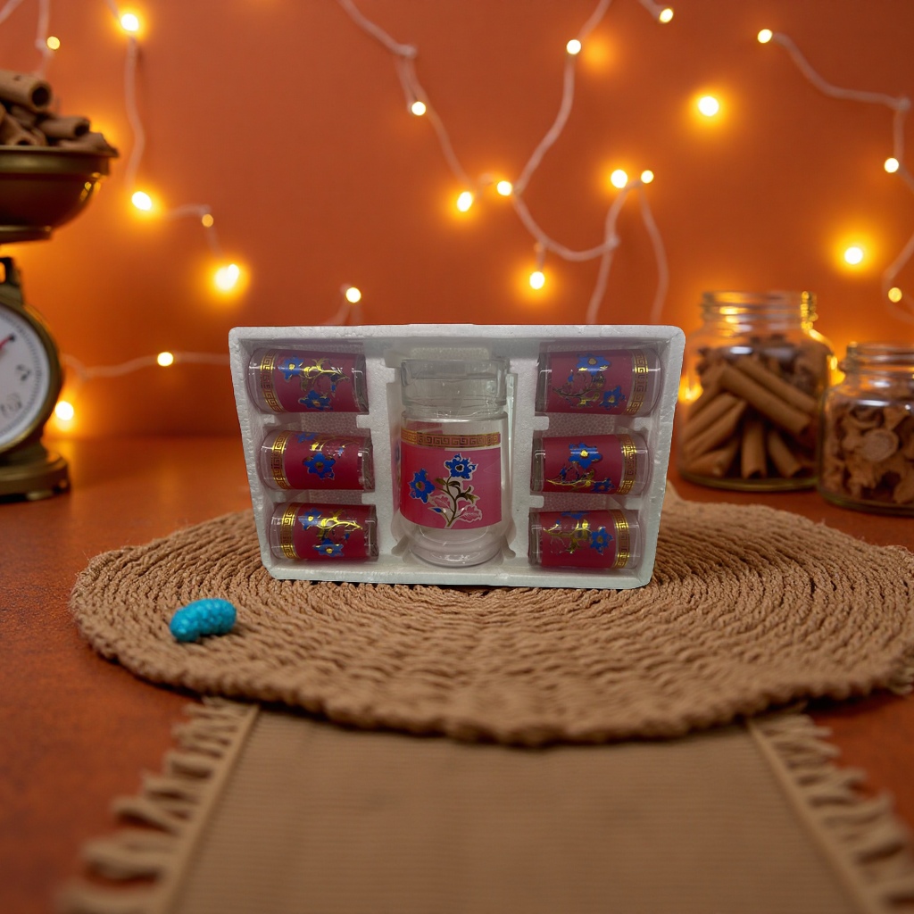 This glass cup set contains 6 pieces of high borosilicate heat-resistant transparent water cups for home and office use details Picture