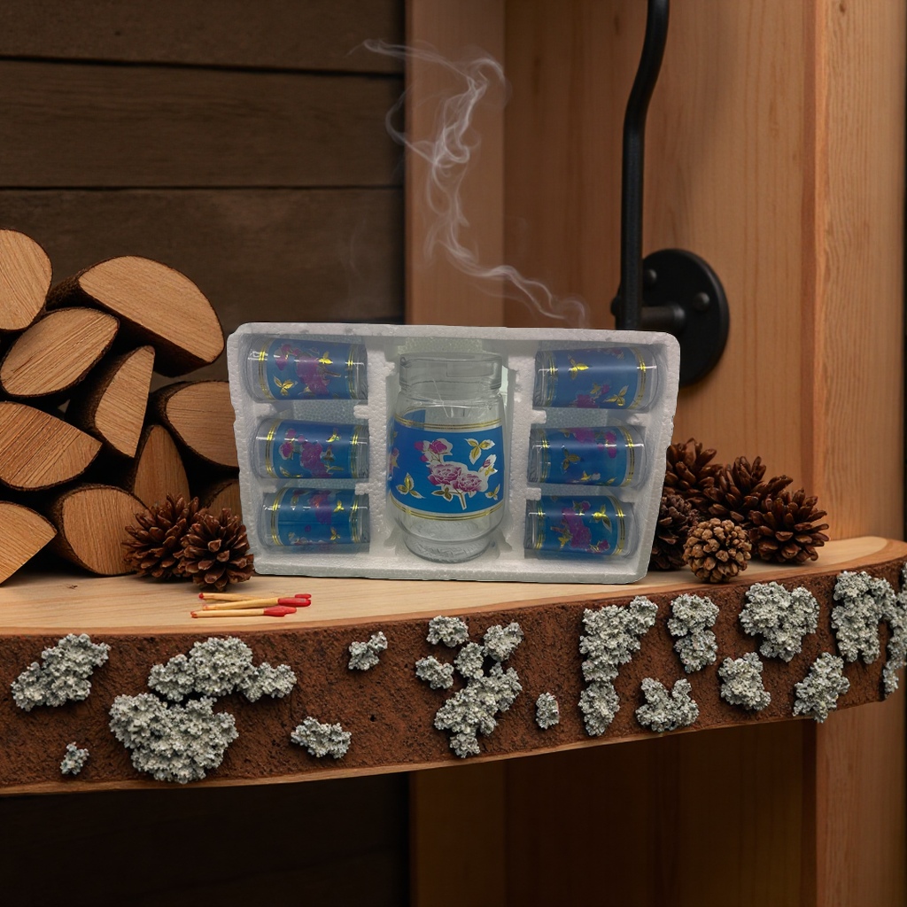 A Nordic-style glass cup set of 6 pieces, featuring high borosilicate heat-resistant glass cups and simple household water cups Application Scenario