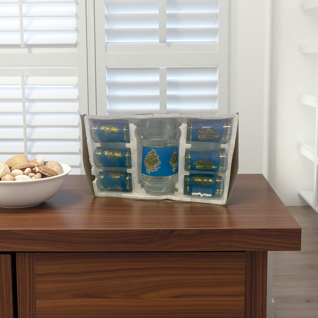 This glass cup set contains 6 pieces of high borosilicate heat-resistant and explosion-proof transparent water cups for home and office use Specification image