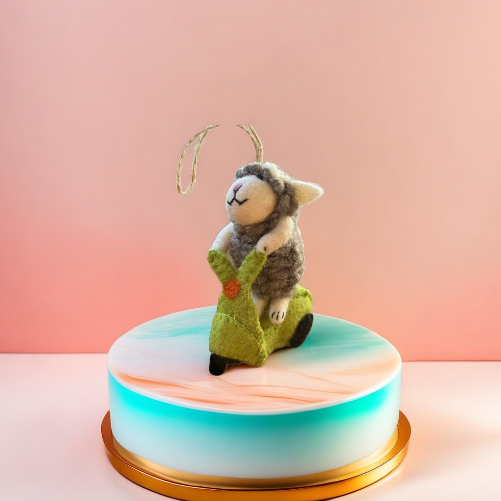 文创毛毡包挂件 电动车小羊尼泊尔羊毛毡挂件戳戳乐可爱包包挂件钥匙扣玩偶礼物成 包挂毛毡挂件文创毛线挂饰产品图