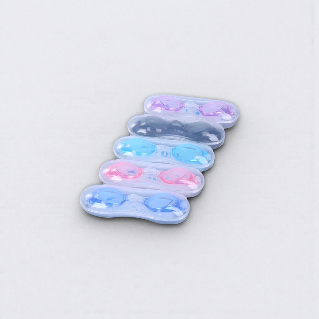 Colorful swimming goggles come with a dedicated swimming goggles case, featuring anti-fog high-definition silicone that fits comfortably and is portable for storage