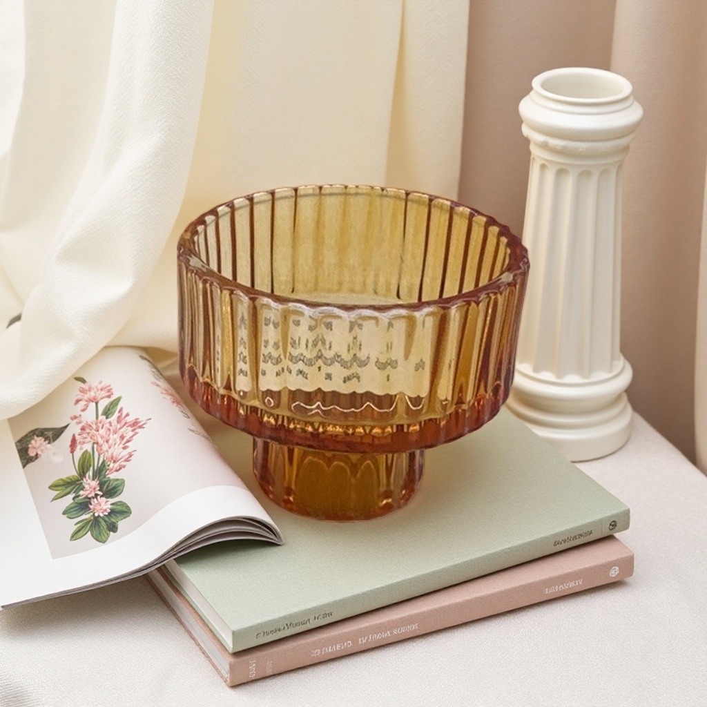 Amber glass cup, high borosilicate heat-resistant cup, 350ml household simple water cup Specification image