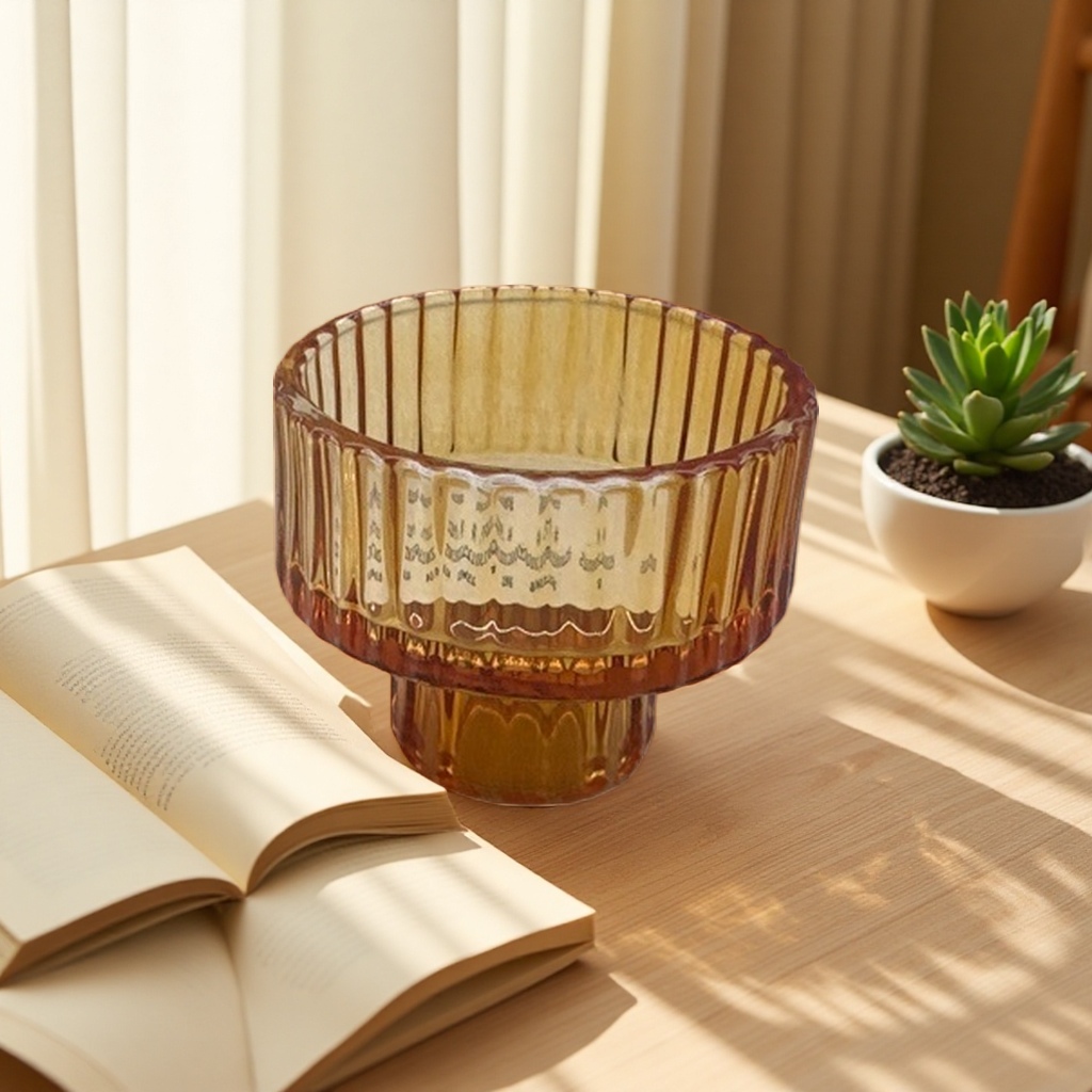 Amber glass cup, high borosilicate heat-resistant cup, 350ml household simple water cup Application Scenario