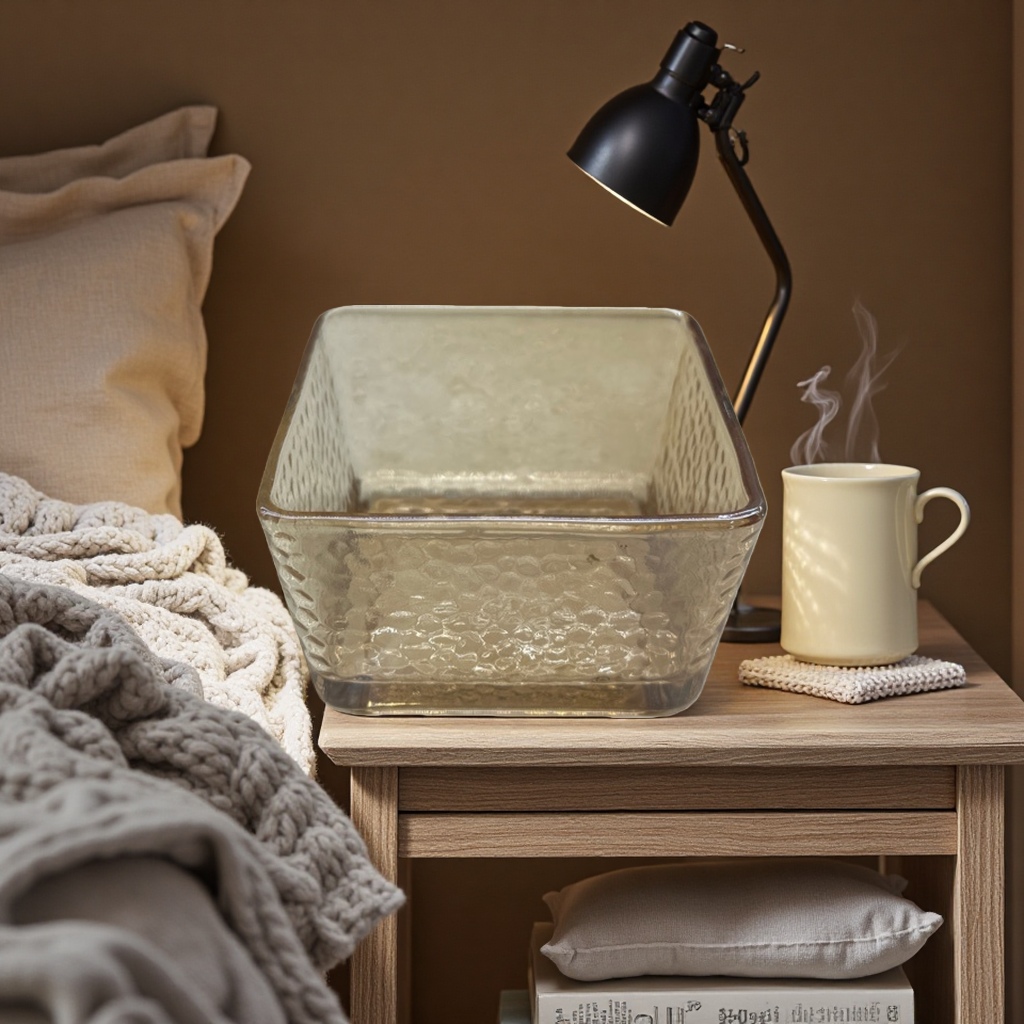 Amber-colored square glass container home storage bottle, high borosilicate heat-resistant sealed jar