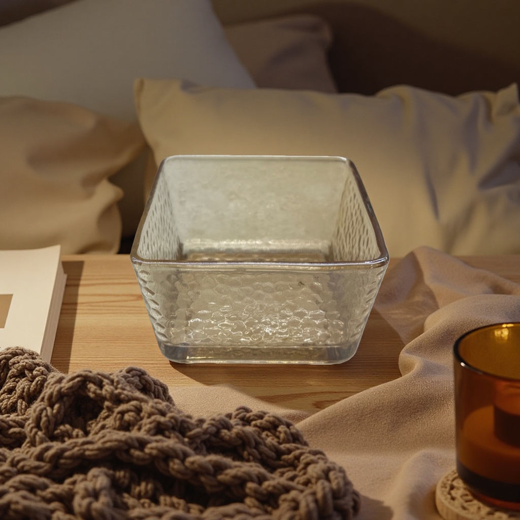 Amber-colored square glass container home storage bottle, high borosilicate heat-resistant sealed jar details Picture