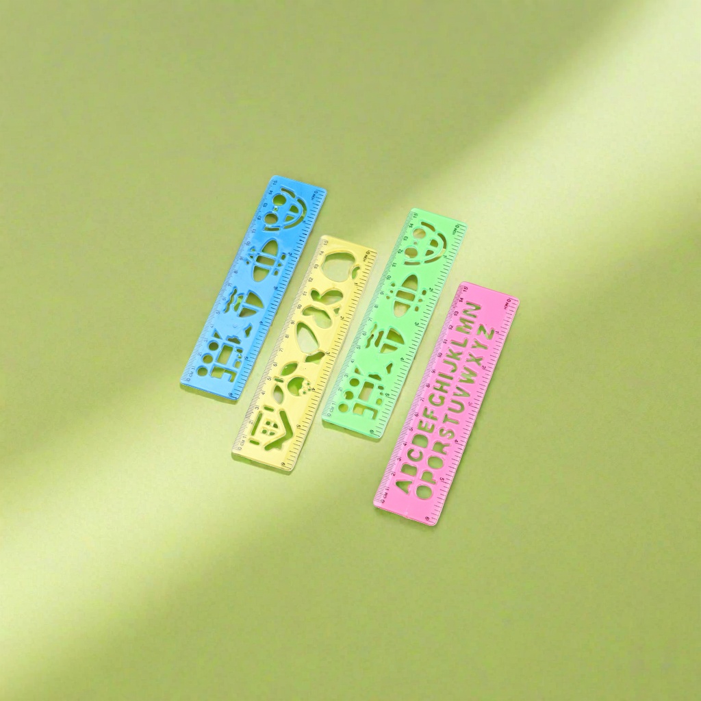 彩色塑料尺子 学生用直尺 15cm 20cm 30cm 多规格可选151337159