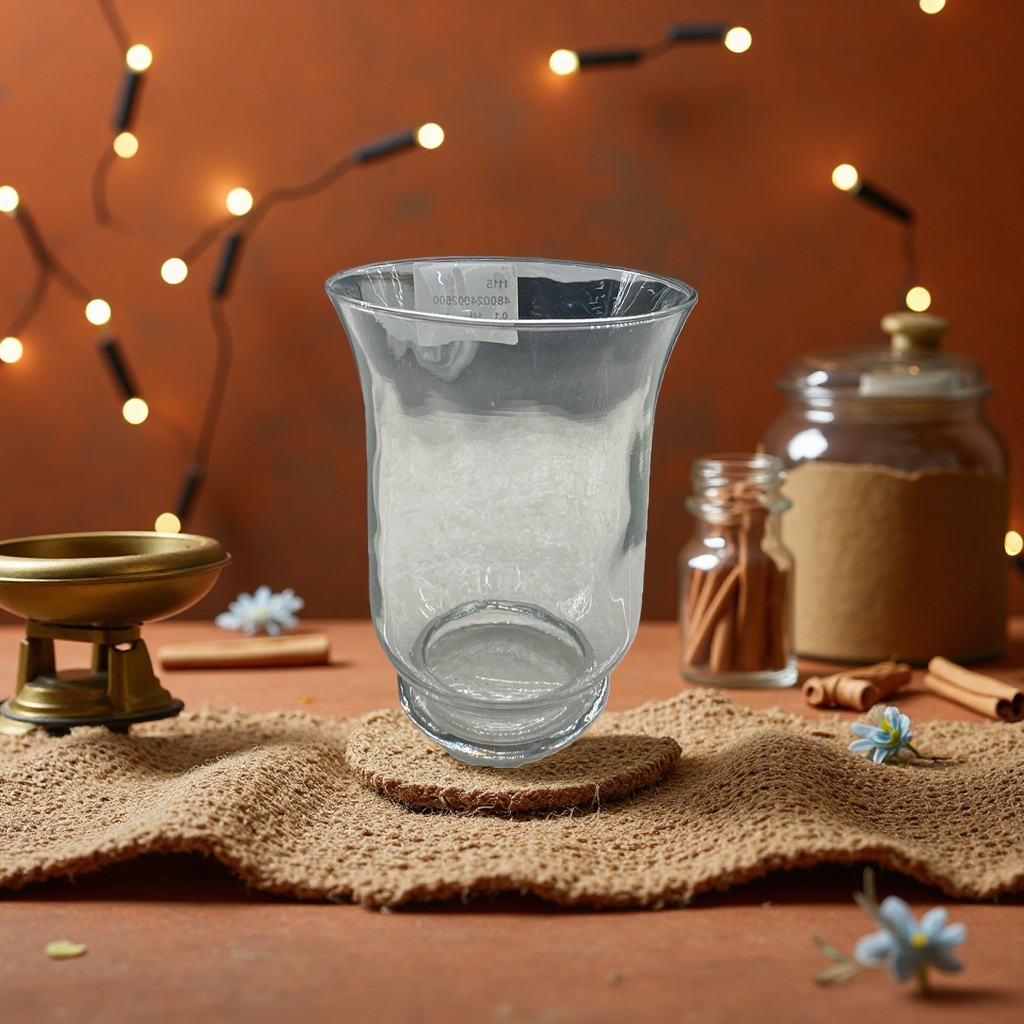 Transparent glass cup, high borosilicate heat-resistant glass cup, 350ml household simple water cup