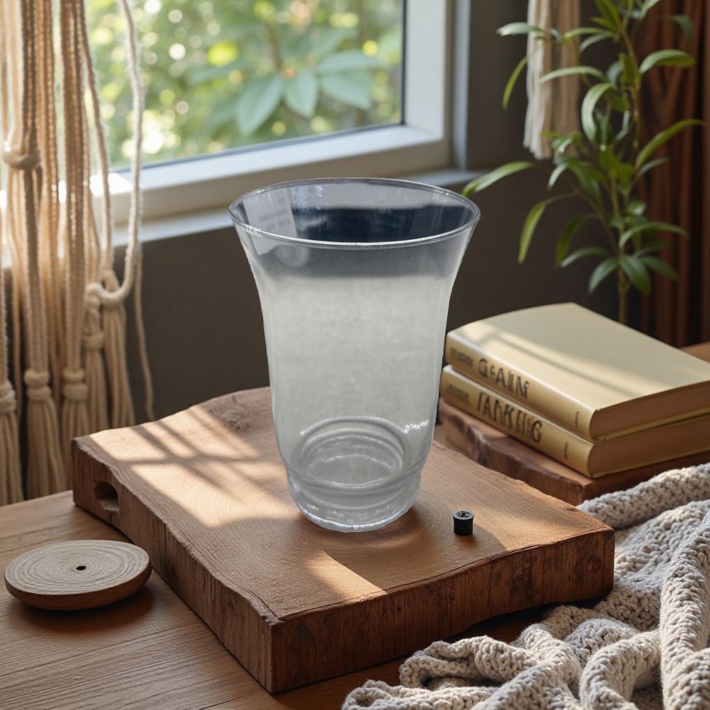 High borosilicate transparent glass cup 400ml, anti-scald water cup for office and household use