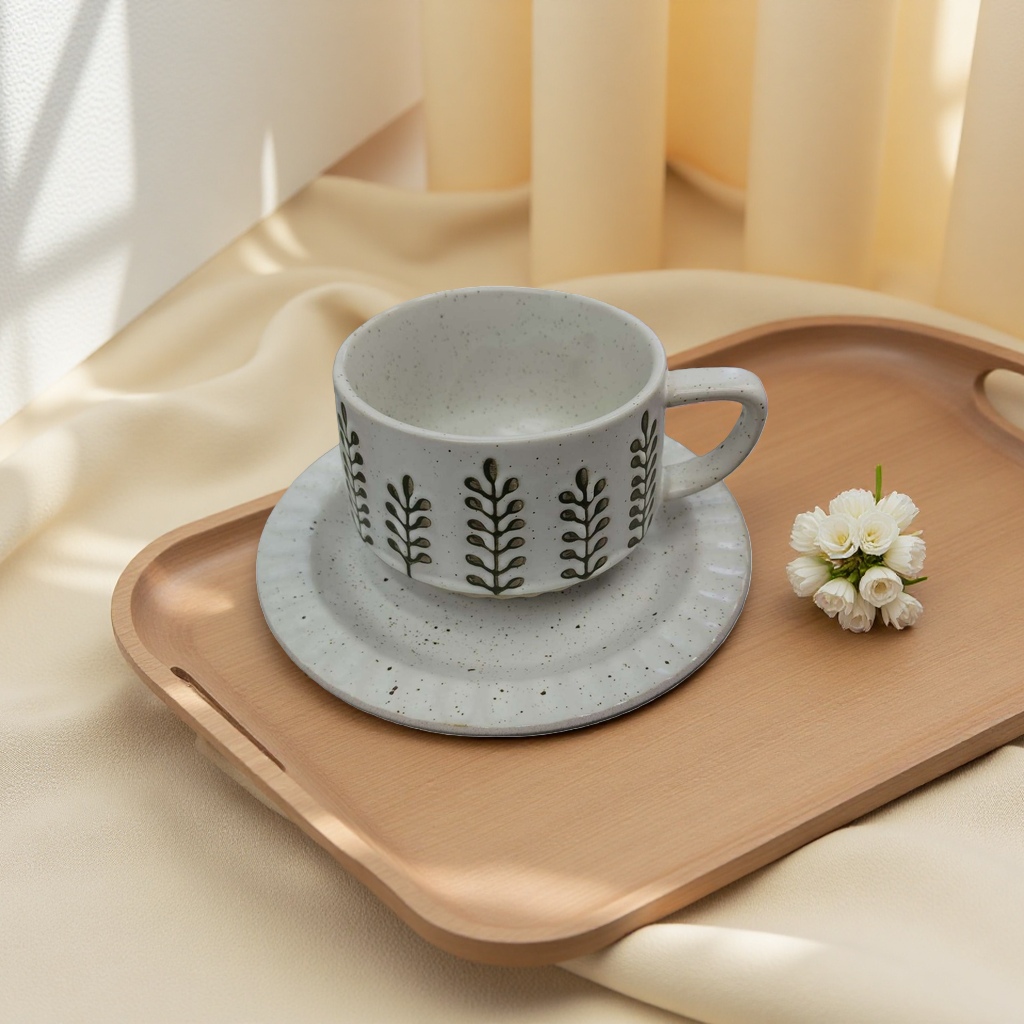 Ceramic cups, underglaze color craft mugs, home and office water cups, tea cups, coffee cups details Picture