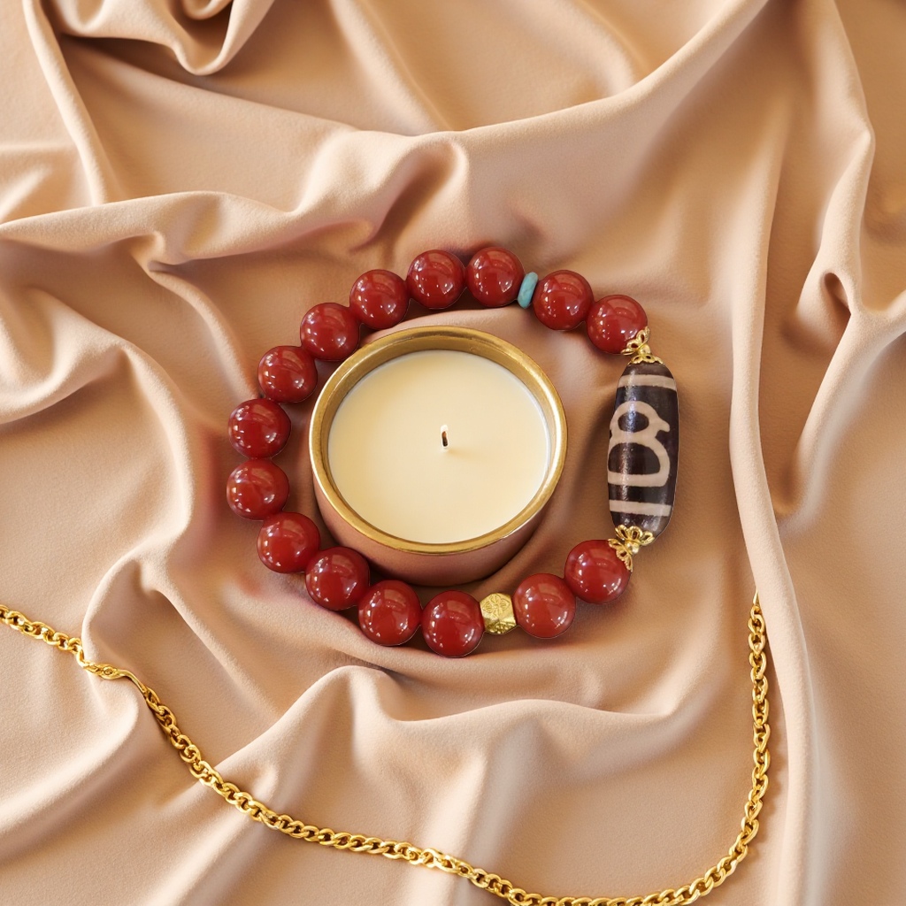 Wholesale of original red agate and sky pearl bracelets for women's cultural and recreational items Application Scenario