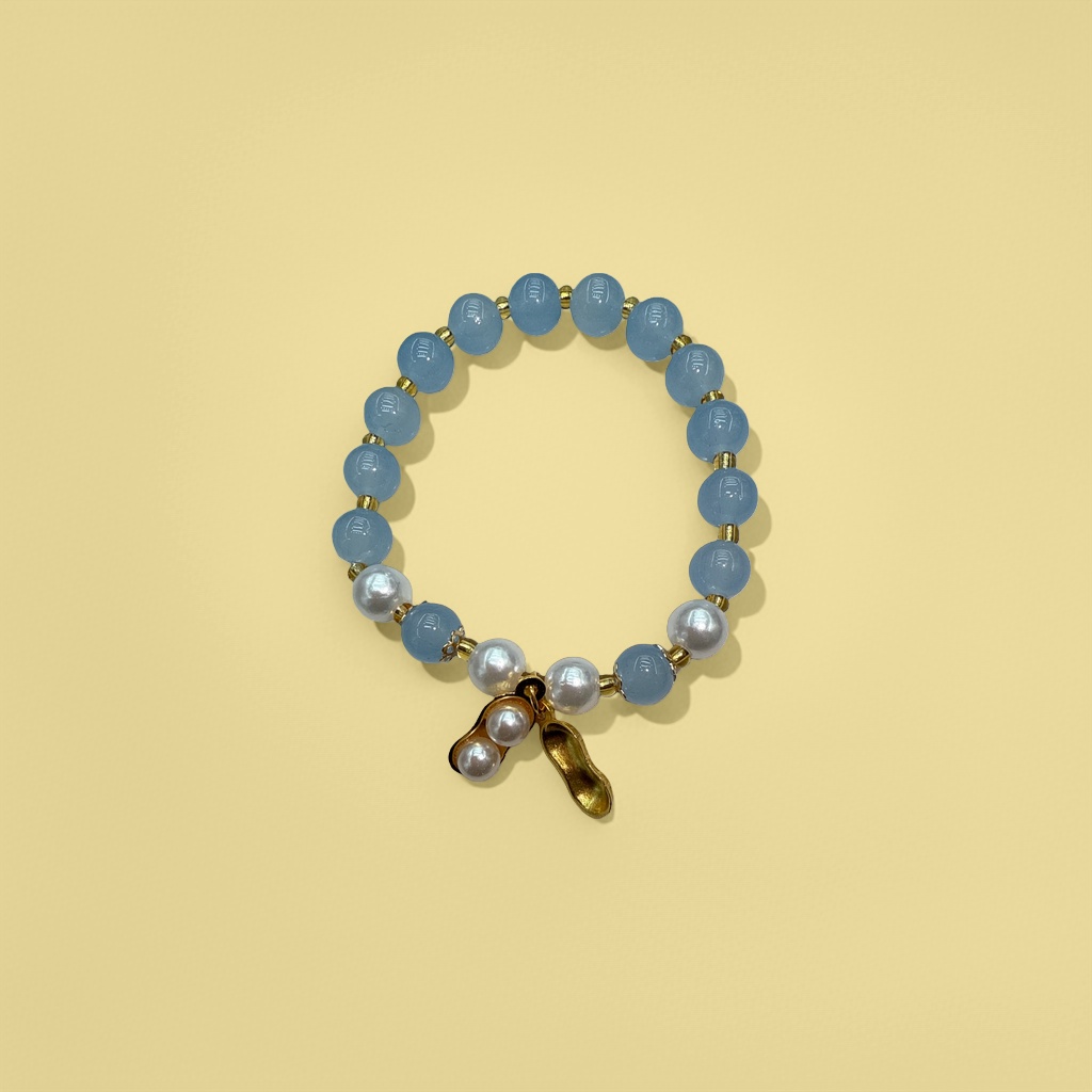 Blue bead bracelet for women is a simple, fashionable and versatile accessory Application Scenario