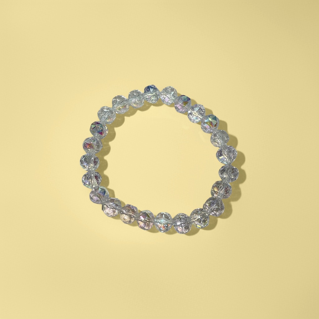 Transparent crystal bead bracelet for women is a simple, versatile and fashionable accessory Application Scenario
