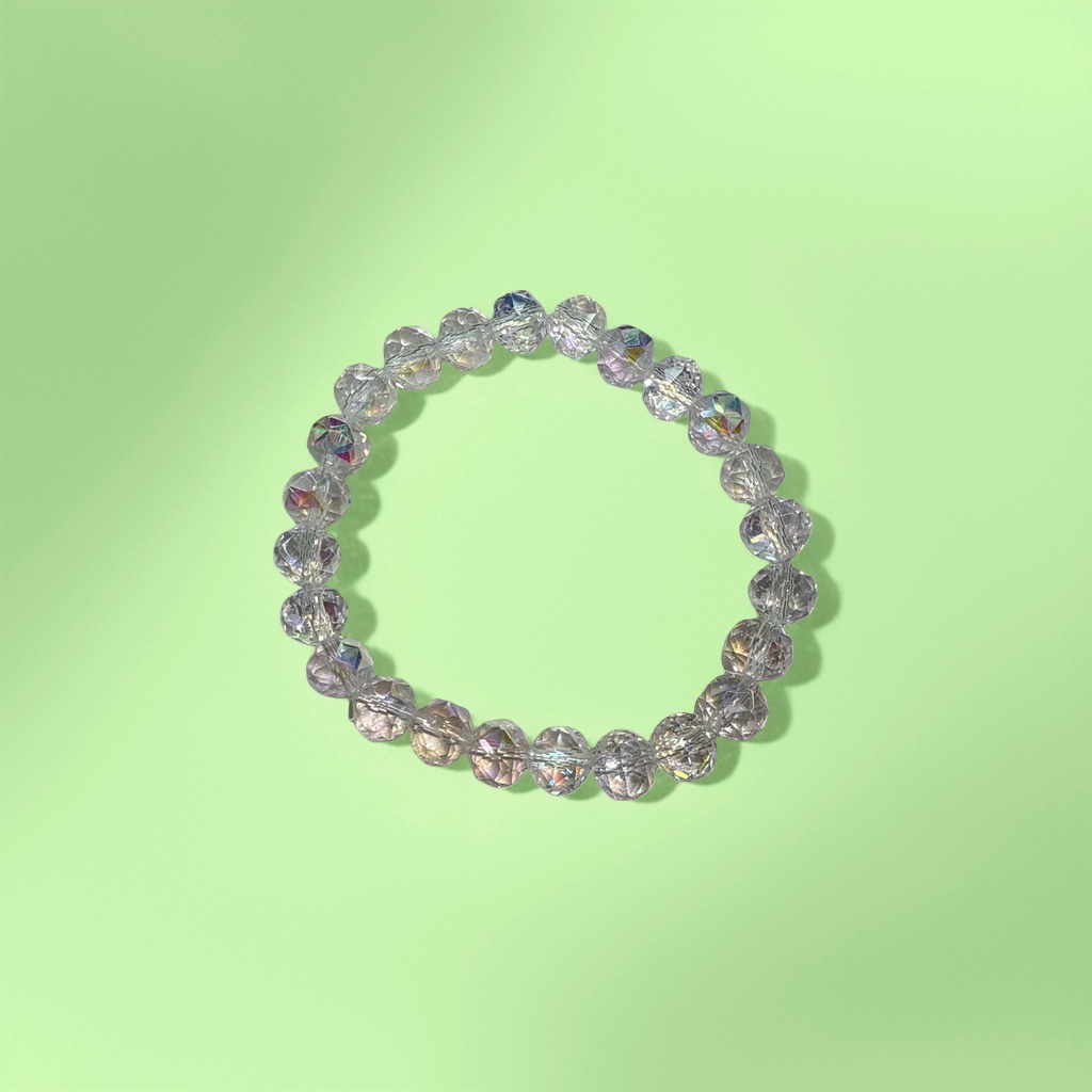 Transparent crystal bead bracelet for women is a simple, versatile and fashionable accessory details Picture
