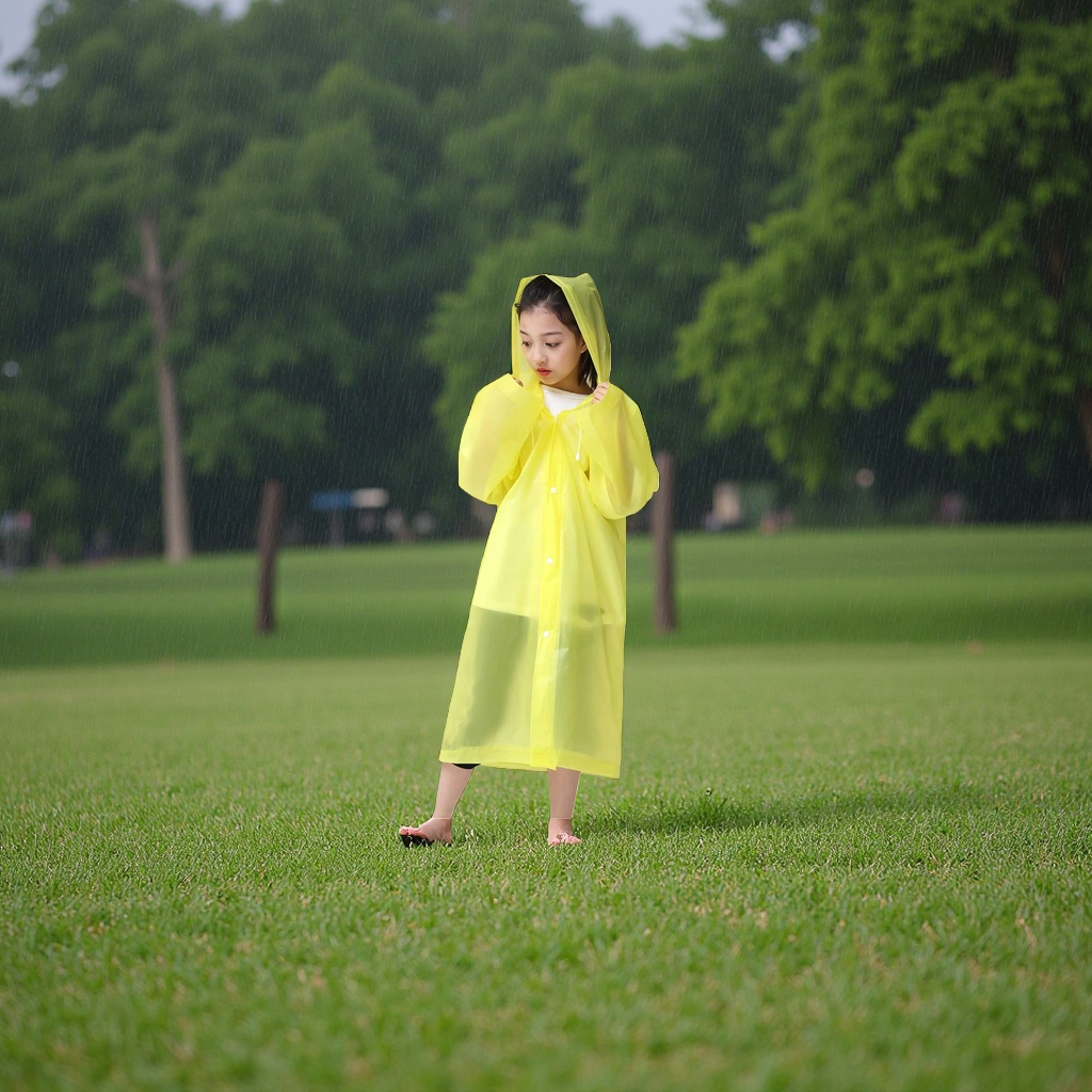 Lightweight EVA children's raincoat, suitable for use in tourism, sports events, outdoor and other places. Children's raincoat