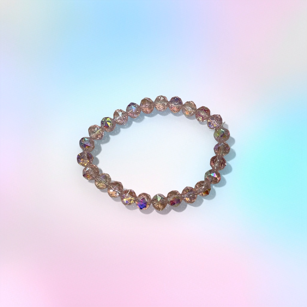 Pink crystal bead bracelet for women is a simple, fashionable and versatile accessory